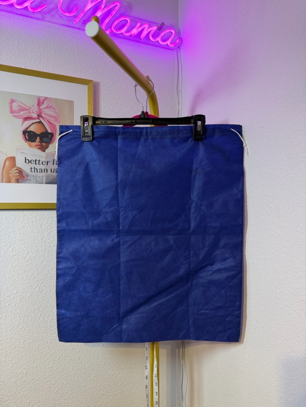 Dooney & Bourke Navy Blue Logo Drawstring Dust Bag - Picture 3 of 4